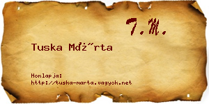 Tuska Márta névjegykártya